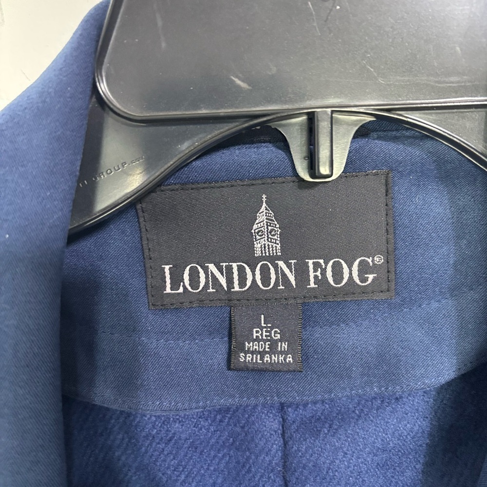 London Fog Women's Blue Coat Button Front Large - Picture 2 of 8